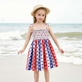 thumbnail image 2 of Fshinging Independence Day Fashion Stripe Print Toddler Girls Strap Dresses 2025 Summer Sleevless Dress Size 2-3 Years, 2 of 6