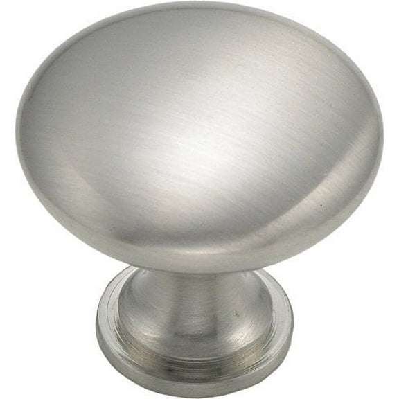 Cabinet Round Knob 1-1/4-inch Diameter 1-1/4-inch Diameter, Satin Nickel (1)