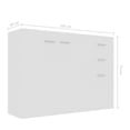 thumbnail image 4 of vidaXL Sideboard White 105x30x75 cm Engineered Wood, 4 of 5