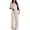 Apricot Color, variant on Women'S 2 Piece Lounge Sets Off Shoulder Oversized Short Sleeve Tops Casual Wide Leg Pant Set Dark Blue M