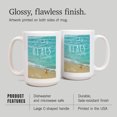 thumbnail image 4 of 15 fl oz Ceramic Mug, Cape May, Ocean Water Heals Everything, Surfer on Beach, Dishwasher & Microwave Safe, 4 of 5