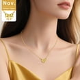 thumbnail image 2 of FindChic 14K Gold Plated Necklace for Women, Love Heart Cubic Zirconia Pendant November Birthstone Bow Necklaces Birthday Mothers Day Jewelry Gifts Her Wife Lady Adults Ideas, 2 of 9
