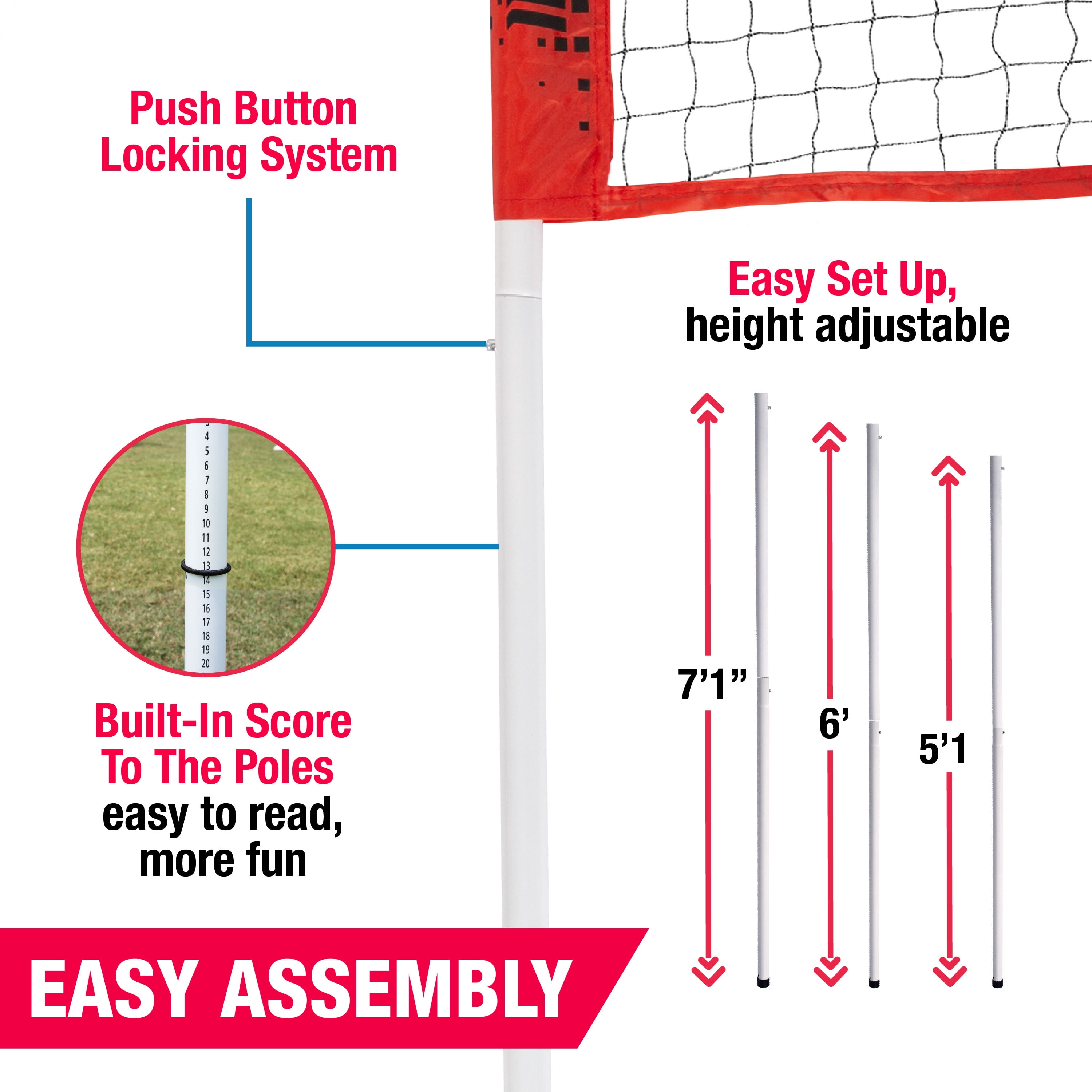Competitor Volleyball and Badminton Combo Set by MD Sports