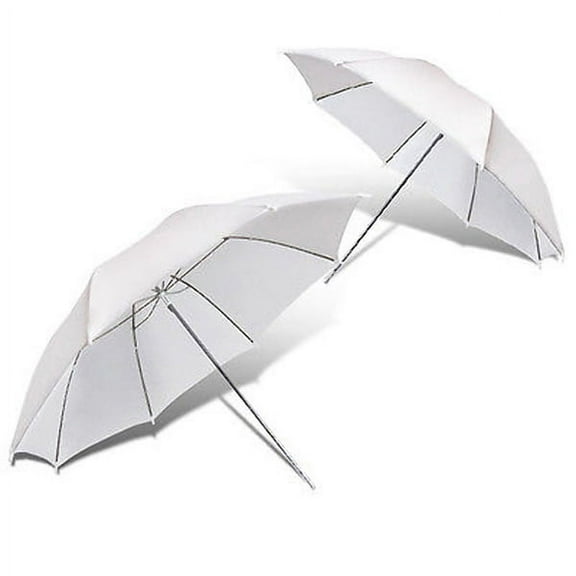 LEORX 2Pcs Portable Photography Light Umbrella White with Metal Plug Reduces Glare and Spots for Studio Use
