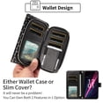 thumbnail image 3 of Asuwish Wallet Phone Case for T-Mobile Revvl 6 Pro/6X Pro 5G Tempered Glass Screen Protector Bling Glitter Crossbody Lanyard Strap Flip Zipper Purse Card Holder Cell Cover Tmobile Revel6pro TCL Black, 3 of 8