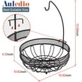 thumbnail image 3 of Auledio Metal Fruit Basket Bowl with Banana Tree, Freestanding Bowl for Kitchen (Bronze), 3 of 7