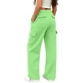 thumbnail image 6 of Girls Sweatpants Preppy Kids Cargo Pants Wide Leg Baggy Sweat Pants Teen Joggers Casual Trousers With Pockets, 6 of 7