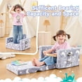 thumbnail image 4 of Toddler Couch, Toddler Chair Folding, Kids Couch 2 in 1 Kids Sofa Glow in The Dark Couch, Gifts Sleeper for Girls Boys - Gray Sky, 4 of 7