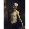 thumbnail image 3 of Ribera, Jusepe de 11x14 Black Modern Framed Museum Art Print Titled - Saint Andrew The Apostle, 3 of 5