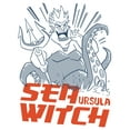 thumbnail image 2 of Men's The Little Mermaid Ursula Sea Witch  Baseball Graphic Tee White/Black 2X Large, 2 of 4