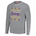 thumbnail image 2 of Unisex Homage Gray Los Angeles Lakers Holiday Tri-Blend Raglan Pullover Sweatshirt, 2 of 3