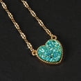 thumbnail image 3 of Humble Chic Heart Necklaces for Women - Blue Iridescent Crystal Necklace, 3 of 8