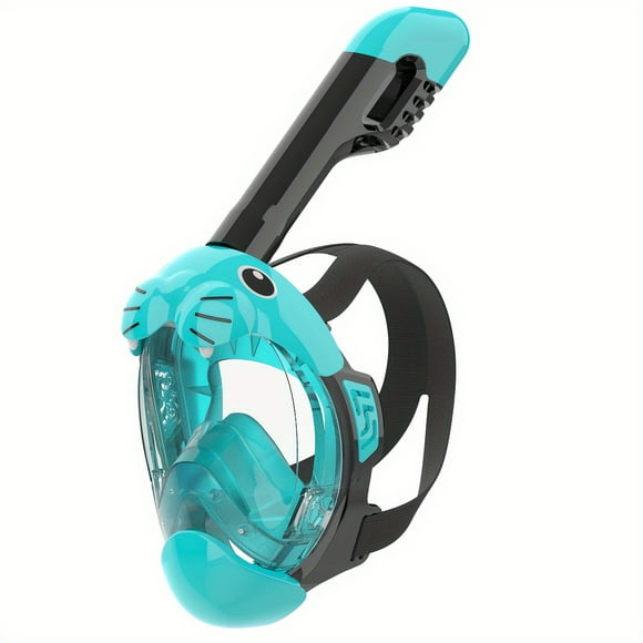 EASTIN Full Face Snorkel Mask Diving Mask for Kids 180° Panoramic View Snorkel Mask with Camera Mount Safe Breathing Anti-Leak&Anti-Fog