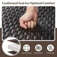 thumbnail image 4 of Gymax 4 PCS Patio Gliding Set Wicker Swing Glider Furniture Set w/ Tempered Glass Coffee Table, 4 of 4