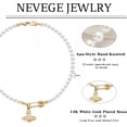 thumbnail image 4 of LAICAIW Collier Saturne Cristal Strass Collier Saturne, Collier Ras-du-Cou Perle pour Femmes Collier Planète Est des Cadeaux Parfaits pour Femmes Filles, 4 of 6
