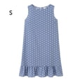 thumbnail image 1 of Vestido de mujer Vestido sin mangas con lunares Vestido sin mangas con volantes sueltos, Azul claro, S AweSitey AP002113-31, 1 of 7