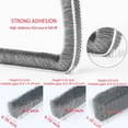 thumbnail image 2 of Weather Stripping Door Window Seal Strip 33 Ft, Selfadhesive Strong Adhesion, soundproofing, Draft Blocker, Dustproof, Suitable for Doors and Windows Cabinet Doors, 0.35 Wide X 0.35 Inch Thick, Gray, 2 of 6