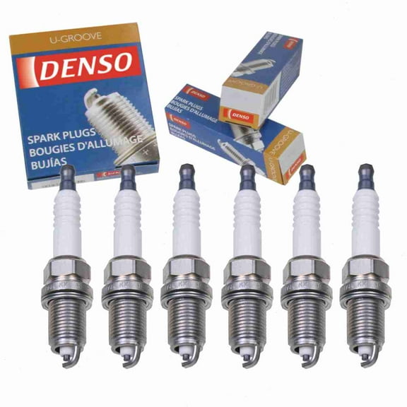 6 pc DENSO 3006 Standard U-Groove Spark Plugs for 90919-01129 Q16R-U11 Ignition Wire Secondary