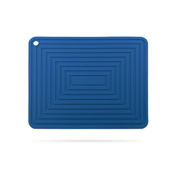 Mapa de mesa resistente al calor onda de silicona olla olla soporte de placemática reutilizable colgante cojín tazón copa comedor mesa de escritorio blue azul Scienceny HA051303-05