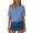 Blue, variant on Womens Crop Tops, Oversized Cropped Tee Shirts Solid Color One Shoulder Elbow-Length Casual Summer T-Shirt, Green S