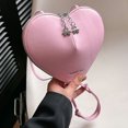thumbnail image 2 of Bolso Hombro para Mujer Informal Hobo Elegante en Forma Corazón PU Color Sólido, 2 of 8