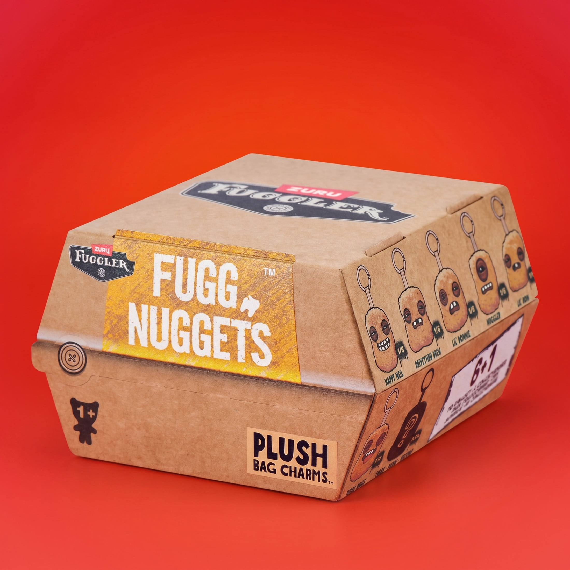 Fuggler Fugg Nuggets 3.5 Inch Plush Keyring Collectible by ZURU Featuring Funny Ugly Monster Designs with Human‑Like Teeth, Wild Expressions, Durable Clip, and Portable Chaotic Personality