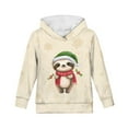 thumbnail image 6 of DISNIMO Christmas Sloth Hoodie for Girls 14-16 Pullover Hoodies for Teen Girls Boys Snowflake Sweatshirt with Hoodie Kids Child Sweatshirts Long Sleeve Streetwear Hoodie for Girl Teens Casual, 6 of 7