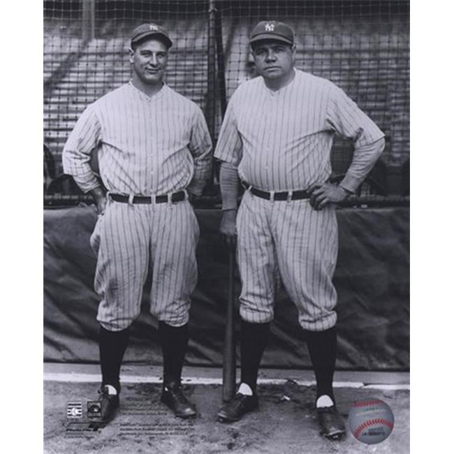 Lou Gehrig Babe Ruth - Full Body Pinstripes Sports Photo - 8 x 10