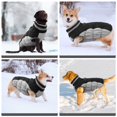 thumbnail image 4 of HPZZ Dog Coat,Warm Dog Jacket Winter Coat Paded Dog Fleece Vest Reflective Dog Cold Weather Coats with Built in Harness Waterproof Windproof Dog Snow Jacket Clothes with Zipper Rose Red Small, 4 of 4
