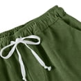 thumbnail image 6 of Mens Corduroy Pants Lightweight Elastic Casual Waist Drawstring Pants Straight Baggy Pants with Pockets Green XL, 6 of 6