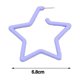 thumbnail image 5 of Pendientes Exagerados Yuxing de Acrílico Forma de Estrella Hueca Color Caramelo Azul Hielo, 5 of 5