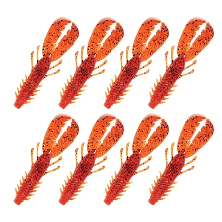 KUFptva 8pcs Shrimp Soft Baits Fishing Baits 7.5cm 3.7g Shrimp Lures Artificial Swimbait Saltwater Fishing Tackle Accessories