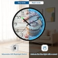 thumbnail image 5 of Voice Activated Clock with Glow Light 12 Inch Large Silent Wall Clock Battery Operated for Home Decor Cupcake, 5 of 8
