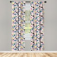 thumbnail image 3 of Ambesonne Animal Curtains, Colorful Cheerful Pets, Pair of 28"x63", Multicolor, 3 of 5