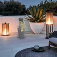 thumbnail image 6 of LuxenHome 27 Inch Gray Resin Cascading Spiral Outdoor Water Fountain with Lights, 6 of 9