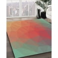 thumbnail image 3 of Ahgly Company Machine Washable Indoor Rectangle Transitional Grapefruit Red Area Rugs, 4' x 6', 3 of 7