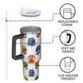 thumbnail image 4 of 40oz Pioneer Flower Floral Print Pattern Insulated Tumbler with Handle, BPA-Free Leak Proof Lid and Straws, Double Wall Vacuum, Hot 12h/Cold 34h, 4 of 6
