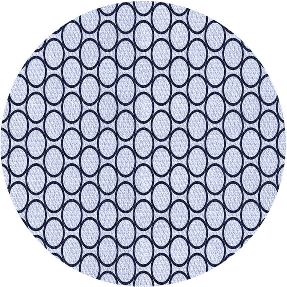 Ahgly Company Indoor Round Patterned Lavender Blue Area Rugs, 5' Round