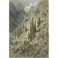 thumbnail image 3 of Gustave Doré 11x14 Black Modern Framed Museum Art Print Titled - An Alpine Valley with Trees and Boulders (1876), 3 of 5