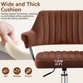 thumbnail image 3 of COOLHUT Modern Swivel Office Desk Chair Set Of 2, Velvet Leather Chair with Back and Wheels, Height Adjustable Comfy Home Office Chair, Simple Assembly For Living Room, Bed Room, Rust Red, 3 of 8