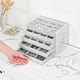 thumbnail image 3 of ProCase Joyero Organizador para Pendientes con 5 Cajones, Estuche para Pendientes Acrílico Transparente con Bandejas de Terciopelo Ajustables para Mujer - Gris, 5 Capas, 3 of 5