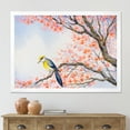 thumbnail image 3 of Beautiful Blue Bird Sitting On Flowering Branch I 32 in x 16 in Framed Painting Canvas Art Print, by Designart, 3 of 4