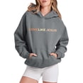thumbnail image 4 of Women's Sweatshirt Casual Long Sleeve Graphic Hooded Pullover Polyester Comfortable Loose Fit, 4 of 5