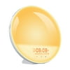 Christmas Creative Gift Wake-Up Light with Dual Alarm Clock Simulates Sunrise Sunset Radio Alarm Clock for Bedroom