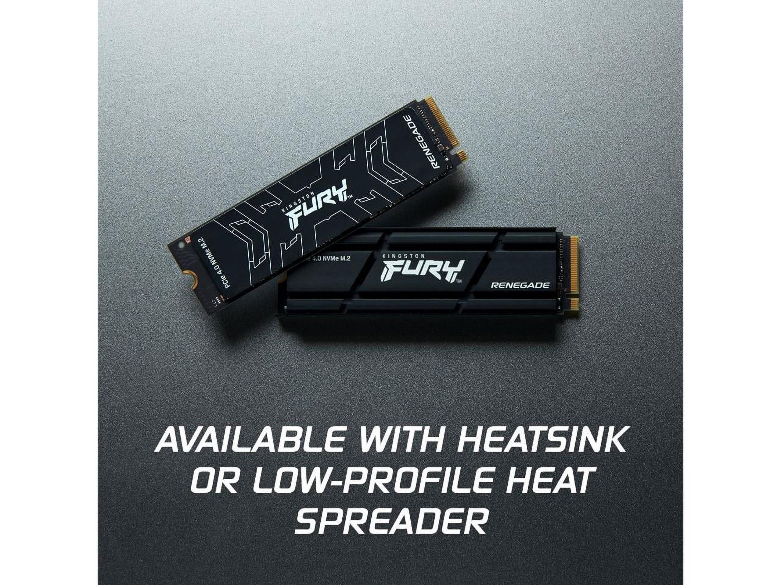Kingston SFYRDK/2000G Fury Renegade 2TB PCIe Gen 4 NVMe M.2 Internal Gaming SSD with Heat Sink|PS5 Ready|Up to 7300MB/s - image 4 of 6