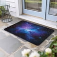 thumbnail image 2 of Blue Purple Clouds Doormat Outdoor Entrance 18"x30", Modern Abstract Stars Sky Absorb Moisture Dirt Door Mats, Non-Slip Rubber Backing Floor Mats Indoor, Low-Profile Front Door Rugs, 2 of 9