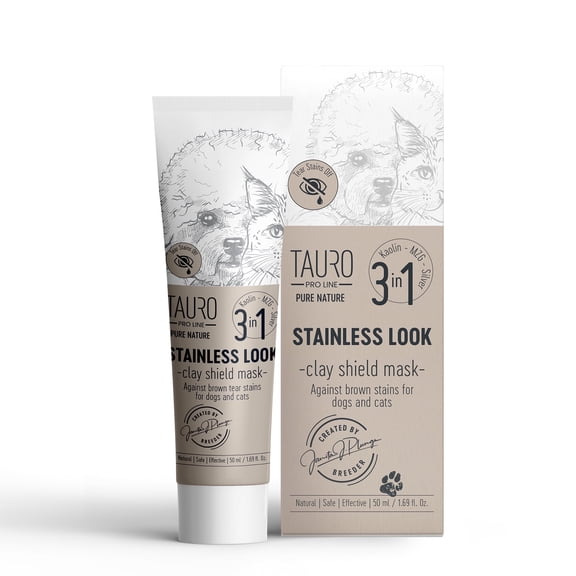 Tauro Pro Line Pure Nature Stainless Look Clay Shield Mask Grooming Product Ideal for All Dogs and Cats Eyes, Ears, Mouth Area Suitible for Home or Professional Use