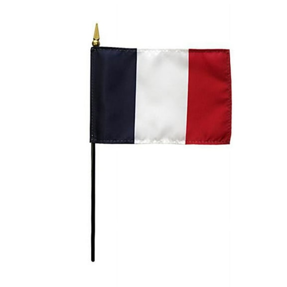 Annin Flagmakers 210050 4 x 6 in. Eb France Mounted - 12 Pack