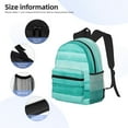 thumbnail image 5 of Vsdgher Teal Turquoise Print Unisex Large Capacity Bookbag Schoolbag Casual Daypack for High School/College/Teens/Travel/Work, 5 of 8