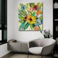 thumbnail image 5 of Epic Art 'Vivid Coral Floral III' by Silvia Vassileva, Acrylic Glass Wall Art, 36"x36", 5 of 10